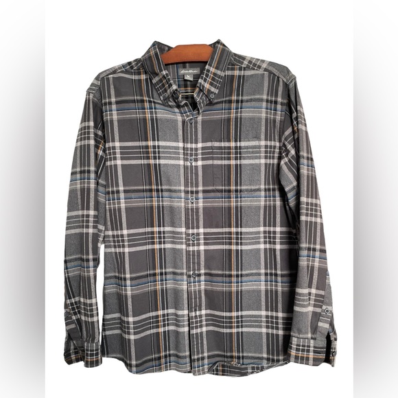 Eddie Bauer Shirt Men’s Classic Fit Long Sleeve Button Up Flannel Size L - Picture 2 of 13